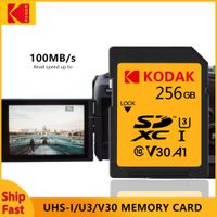 tarjeta sd kodak clase 10 de alta velocidad 256 gb 128 gb 64 gb v30 tarjeta de memoria sd de tamano completo para camaras