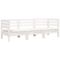 sofa de jardin de 3 plazas  sofa de exterior madera maciza de pino blanco