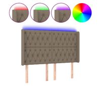 vidaxl cabecero con led de tela gris taupe 163x16x118128 cm
