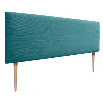 Dhome Cabecero De Pana Liso 150x115 Con Patas Camas 150/160 - Turquesa
