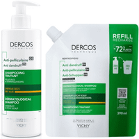 vichy dercos technique champu anticaspa cabello seco 390 ml  recarga