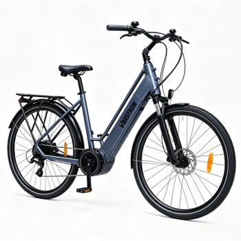 Bicicleta eléctrica 700C de 28 pulgadas, bicicleta de trekking y bicicleta urbana con batería de litio de 36V 13Ah para una autonomía de hasta 120 km, motor central BAFANG M200 de 250W