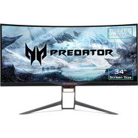 acer predator x34p quad hd 34 curved led gaming monitor - black black