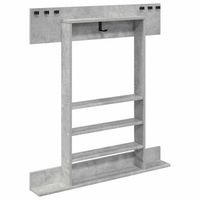 soporte para tacos de billar madera de ingenieria gris hormigon vidaxl