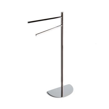 Pedestal Independiente Con Toallero Y Base De Media Luna Cromada