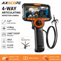 720    boroscopio articulado de 6 mm con doble lente sonda impermeable ip67 de 16 m camara de inspeccion automotriz ips de 4 vias para motor de coche