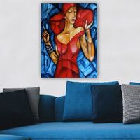 pintura decorativa lienzo 36287113170100 multicolor 70x100 cm