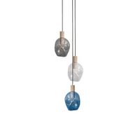 arana  plato redondo madera natural pantalla multicolor