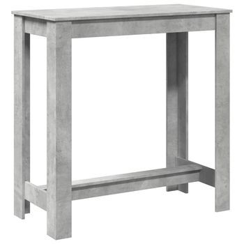 Mesa Alta De Bar Madera Ingeniería Gris Hormigón 102x50x103,5cm