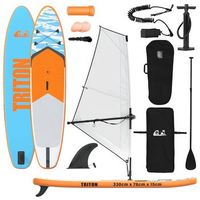 tabla sup inflable con vela triton 330 x 76 x 15 cm azul vidaxl