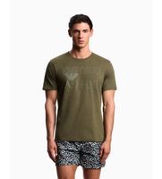 emporio armani para hombre em000574af20434 camiseta algodon verde m casual manga corta