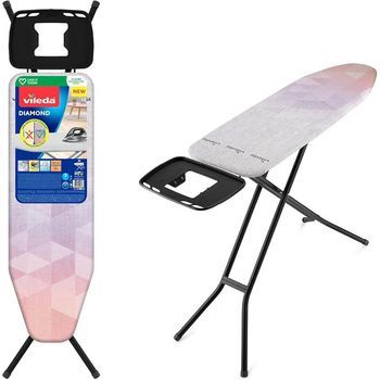 Vileda Tabla De Planchar Diamond | Más Duradera, Como Nueva | Extraestable | Altura Ajustable Hasta 97 Cm