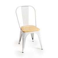 pack 6 sillas torix madera natural de acero reforzado 854646 cm - blanco