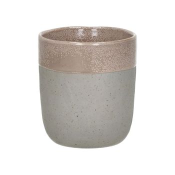 Vaso de gres rosa h9