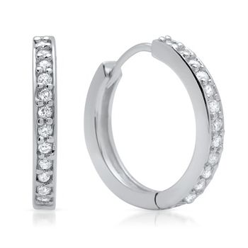 Modern De aros plata 925 circonitas