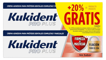 Kukident Pro Plus Firmeza al Masticar 2x40 gr 20% GRATIS