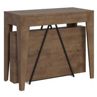 consola extensible 90x42302 cm effecto madera nogal