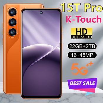 K-Touch Nuevo 15T Pro 7.3 HD Teléfonos Móviles Android 15, Teléfono Celular con Batería de 8000mAh, Smartphone de 22GB+2TB, Octa Core, 5G, Doble SIM, Cámara de 16+48MP