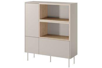 Cómoda 2 puertas 1 cajón con pie metálico 120x140 cm