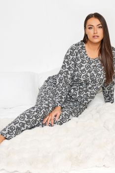 Yours Pijama Gris De Algodón Con Osos