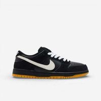 nike zapatillas dunk low pro sb black white gum para hombre