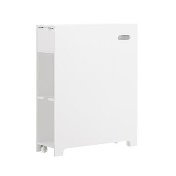 Estantería estrecha para nichos para baño mdf blanco