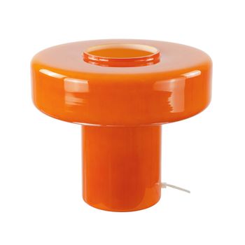 Lámpara de mesa de vidrio naranja