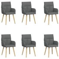 sillas de comedor 6 uds tela gris oscuro 60 x 56 x 96 cm vidaxl