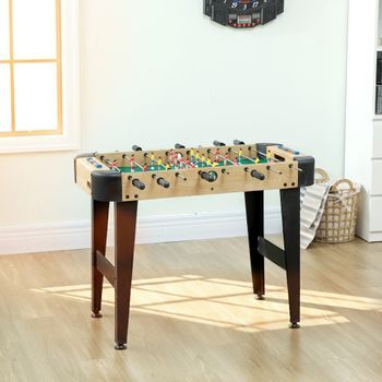 Mesa De Futbolín Sportnow De Mdf Acero, 92x75x71 Cm, Natural
