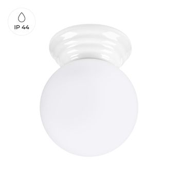 Lámpara de techo blanco cerámica/vidrio vidriado alt. 12 cm