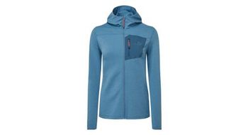 Vellon con capucha lumiko azul para mujer de mountain equipment