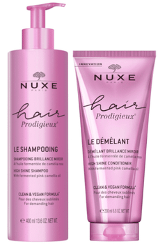 Nuxe Hair Prodigieux Champú Brillo Sublime 400 ml+ Acondicionador Brillo 200 ml