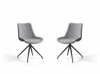 set de 2 sillas giratorias tapizadas 48x6287 cm