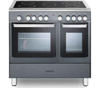 CK418SL 90 cm Electric Ceramic Range Cooker - Slate Grey & Chrome, Grey