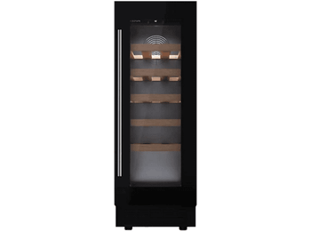 Vinoteca - Teka RVU 10020 GBK, Cíclico, 20 botellas, LED, Puerta Reversible, Doble Cristal Tintado, Negro