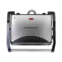 aigostar hett - parrilla electrica grill sandwichera y maquina de panini1500 w placas antiadherentes asa de toque frio libre de bpa