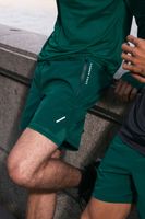 common pace running 2 in 1 double waistband 5inch short verde