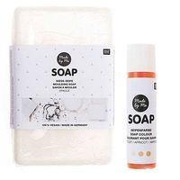 jabon opaco para moldear 100 vegano - 250 g  tinte de jabon naranja
