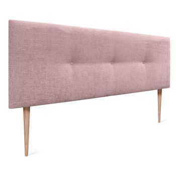 Dhome Cabecero De Lana Natural Con Botones 150x105cm Con Patas Camas 150 - Salmón