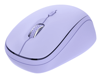mouse trust wireless y bluetooth yvi lila 1600dpi ajustable 3 botones 3 dispositivos