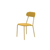 conjunto de 4 sillas de jardin de metal dorado 45x53 cm 84h