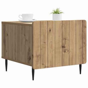Mesa De Café | Mesa De Centro Con Cajón Roble Artesanal 49 X 50 X 42 Cm