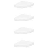 pack 4 uds estantes de pared  estante flotante  repisa de pared mdf blanco 25x25x38 cm