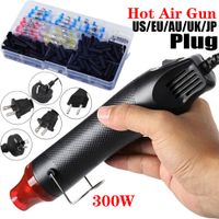 mini pistola de aire caliente electrica de mano 300w con 300 piezas tope termorretractil para bricolaje artesania relieve envoltura retractil pvc
