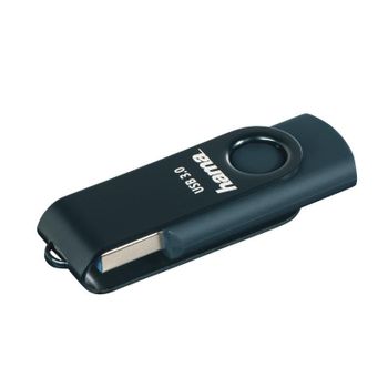 Memoria USB HAMA Rotate 128 GB USB 3.2 Gen 1 Azul Giratoria 90 MB/s