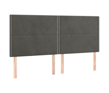 Vidaxl cabecero gris oscuro 160x5x118/128 cm terciopelo