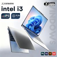 computadora portatil xiaman de 156 pulgadas con windows 11 intel core i3 6006u pantalla ips 1080p para oficina y estudio con desbloqueo por huella dactilar