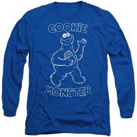 sesame street camiseta manga larga simple cookie para mujer
