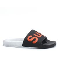superga chanclas 1908-puu ciabatta silver black orange s111i3w para mujer