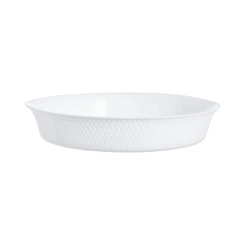 Fuente Horno Redonda de Vidrio Opal LUMINARC 28 cm - Blanca